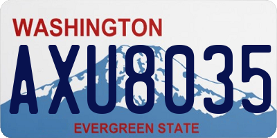 WA license plate AXU8035