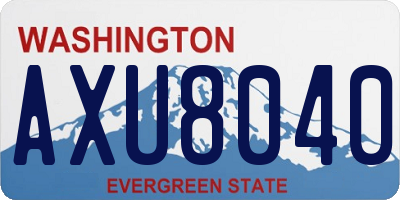 WA license plate AXU8040