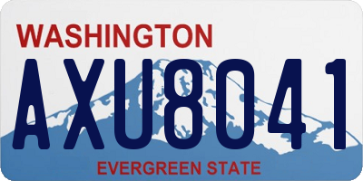 WA license plate AXU8041