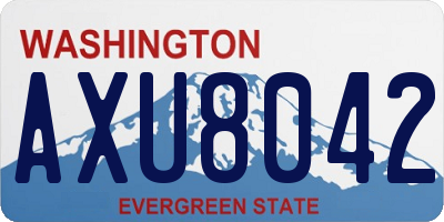 WA license plate AXU8042