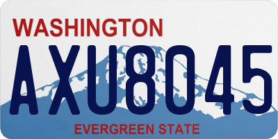 WA license plate AXU8045