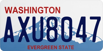 WA license plate AXU8047