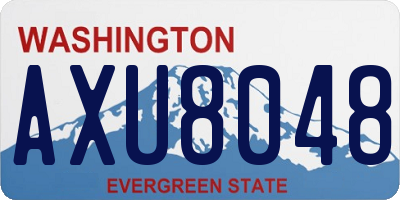 WA license plate AXU8048
