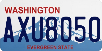 WA license plate AXU8050