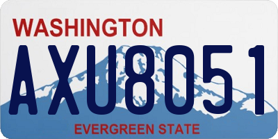 WA license plate AXU8051