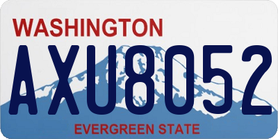 WA license plate AXU8052
