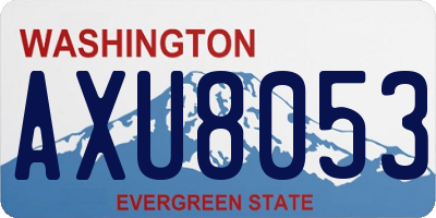 WA license plate AXU8053