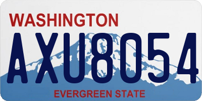 WA license plate AXU8054