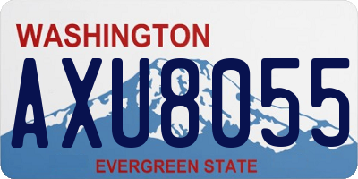 WA license plate AXU8055