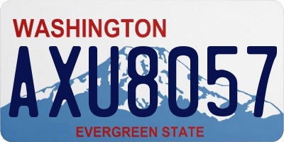 WA license plate AXU8057