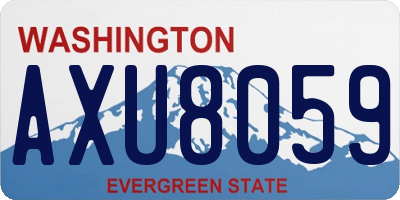 WA license plate AXU8059