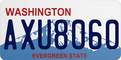 WA license plate AXU8060