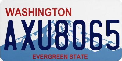 WA license plate AXU8065