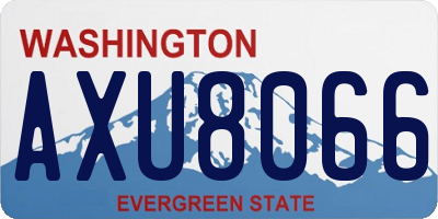 WA license plate AXU8066