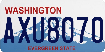 WA license plate AXU8070
