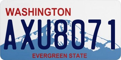 WA license plate AXU8071