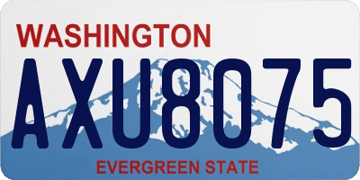 WA license plate AXU8075