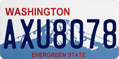 WA license plate AXU8078