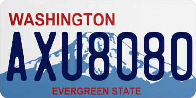 WA license plate AXU8080