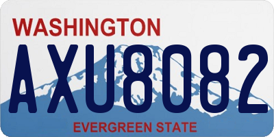 WA license plate AXU8082