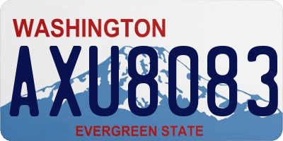WA license plate AXU8083