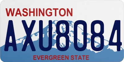 WA license plate AXU8084