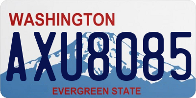 WA license plate AXU8085