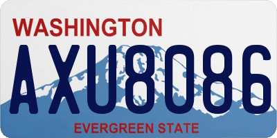 WA license plate AXU8086