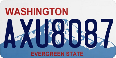 WA license plate AXU8087