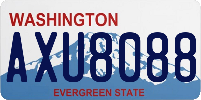 WA license plate AXU8088