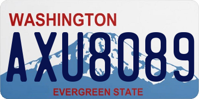 WA license plate AXU8089