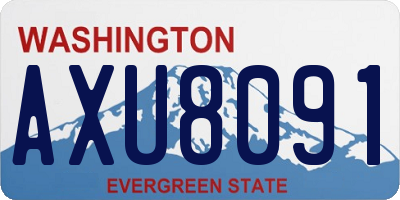 WA license plate AXU8091