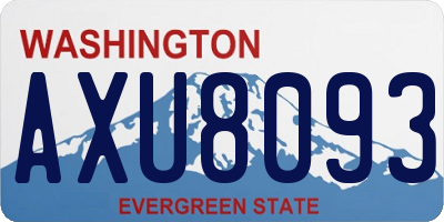 WA license plate AXU8093