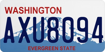 WA license plate AXU8094