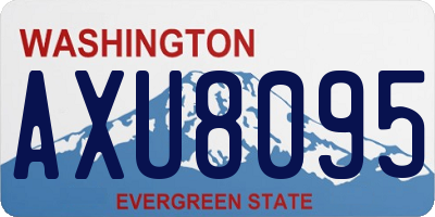 WA license plate AXU8095