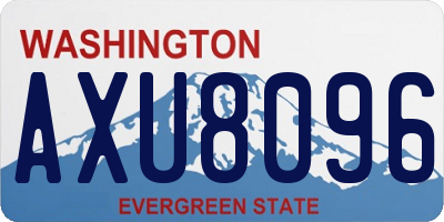 WA license plate AXU8096