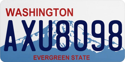 WA license plate AXU8098
