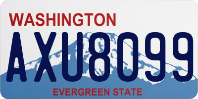 WA license plate AXU8099