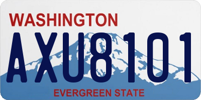 WA license plate AXU8101
