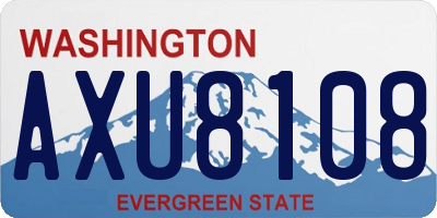 WA license plate AXU8108