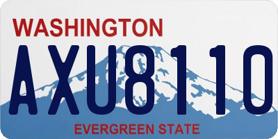 WA license plate AXU8110