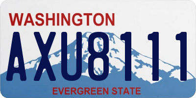 WA license plate AXU8111