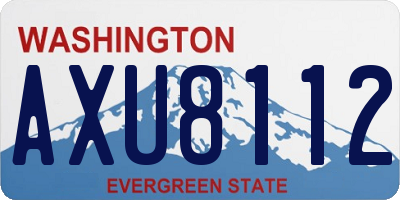 WA license plate AXU8112