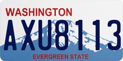 WA license plate AXU8113
