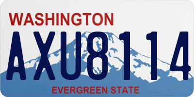 WA license plate AXU8114