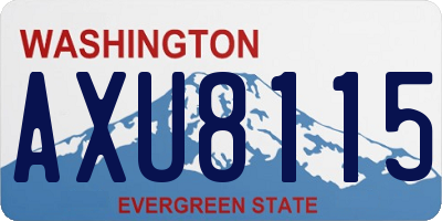 WA license plate AXU8115