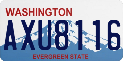 WA license plate AXU8116
