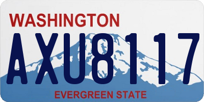 WA license plate AXU8117