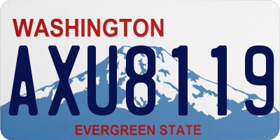WA license plate AXU8119