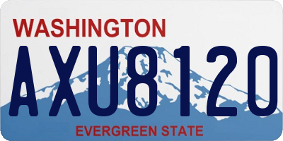 WA license plate AXU8120
